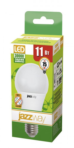 Лампа светодиодная Jazzway E27 11W 3000K матовая 1033208