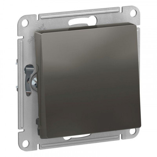 Переключатель одноклавишный проходной Systeme Electric AtlasDesign 10A 250V сталь ATN000961
