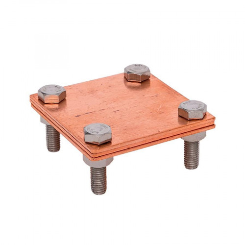 Зажим полоса 40 - полоса 40 (3 пластины 70x70мм) Cu EKF PROxima lp-g3105-cu