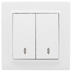 Выключатель 2-кл. СП проходной 10А белый Минск EKF Basic ERV10-027-10