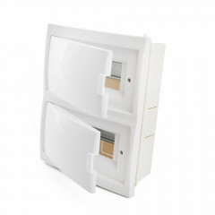 Бокс встраиваемый Stekker EBX50-2/16-20 16 модулей, белый, пластик, серия Standart 49638