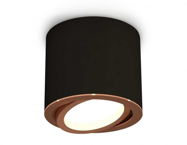 Комплект накладного светильника Ambrella light Techno Spot XS7402004 SBK/PPG черный песок/золото розовое полированное (C7402, N7005)