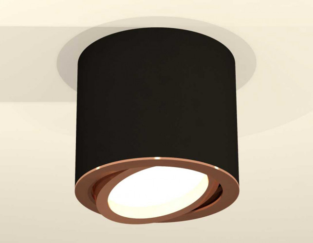 Комплект накладного светильника Ambrella light Techno Spot XS7402004 SBK/PPG черный песок/золото розовое полированное (C7402, N7005)