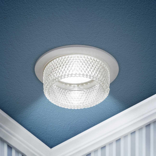 Встраиваемый светильник декоративный ЭРА DK109 WH/CL MR16 GU5.3 белый прозрачный Б0058406