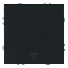 Выключатель 1-клавишный самовозвратный (механизм), Stekker, 250В, 10А Эмили, RSW10-5112-05, черный уголь, soft touch 50326