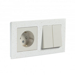 Рамка 2-постовая Systeme Electric AtlasDesign Nature крем роял ATN343102