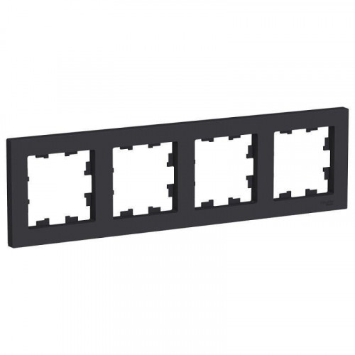 Рамка 4-постовая Systeme Electric AtlasDesign карбон ATN001004