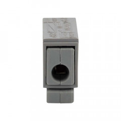 Строительно-монтажная клемма СМК 224-101 для светильника на 1 проводник (1,0-2,5)/(0,5-2,5) мм², серая (10 шт./уп.) REXANT 07-2401-10