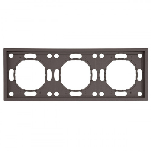 Рамка Stekker, PFR00-5003-09 3-местная Эмили, антрацит, soft touch 49938