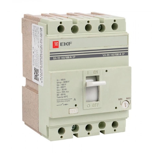 Выключатель автоматический ВА-99 160/100А 3P 35кА EKF PROxima mccb99-160-100