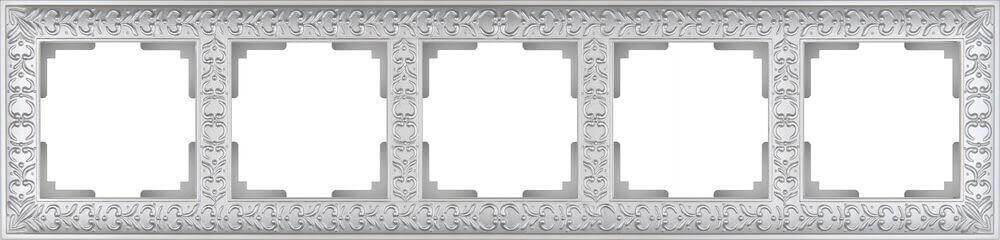 Рамка Werkel Antik на 5 постов жемчужный WL07-Frame-05 4690389063534