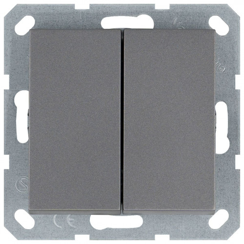 Выключатель двухклавишный Jasmart G3023S