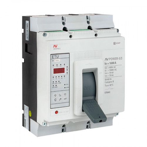 Автоматический выключатель AV POWER-5/3 1600А 70kA ETU4.0 EKF AVERES mccb-53-1600M-4.0-av