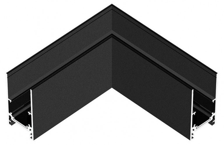 Коннектор угловой Hesby Lighting ElDeko для накладного шинопровода, чёрный HSBL_0053