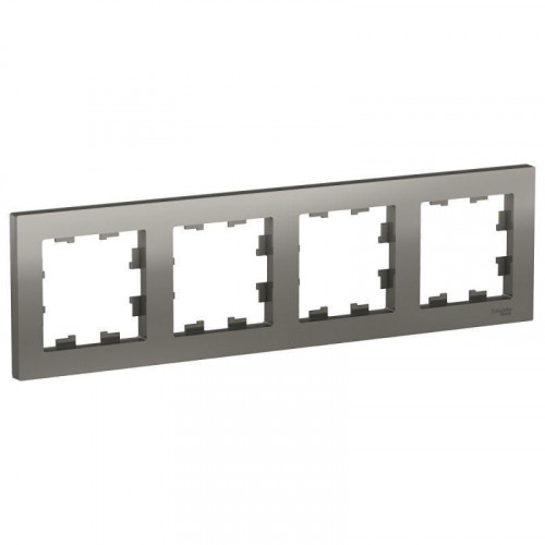 Рамка 4-постовая Systeme Electric AtlasDesign сталь ATN000904