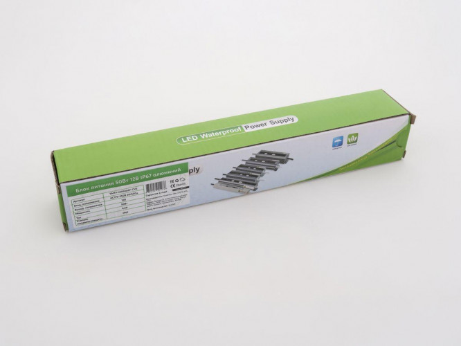 Блок питания LEDS POWER 50Вт 12В IP67 алюминий 004976