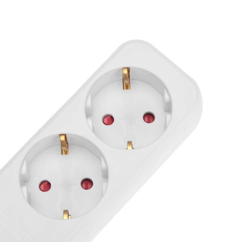 Удлинитель STANDARD 6 гнезд, 1,5м, 3х1,0мм², с/з, с выключателем, белый REXANT 13-4046