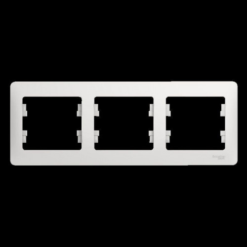 Рамка 3-постовая Systeme Electric Glossa белая GSL000103