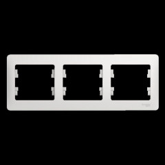 Рамка 3-постовая Systeme Electric Glossa белая GSL000103