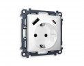 Комплект механизма электрической розетки AMBRELLA VOLT ALFA Белый глянец 2USB A+C 20W (быстрая зарядка) с/з QUANT (AP1100, VM160) MA110010