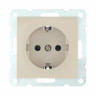 Розетка LK Studio с з/к, со шторками (бежевый) LK60 863201-1