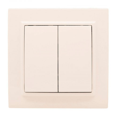 Выключатель 2-кл. СП 10А бежевый Минск EKF ERV10-023-20