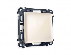 Комплект механизма 1-кл проходного выключателя AMBRELLA VOLT ALFA Бежевый глянец QUANT (AP3010, VM105) MA301020