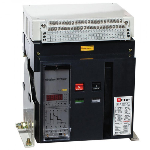 Выключатель автоматический ВА-45 2000/2000 3P+N 50кА стационарный EKF PROxima mccb45-2000-2000-4P