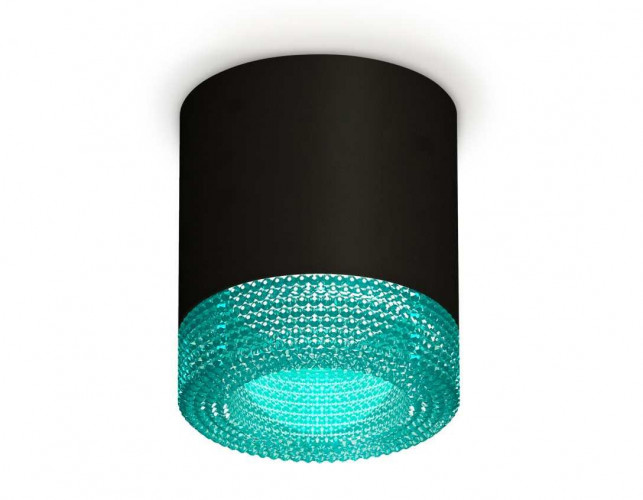 Комплект накладного светильника Ambrella light Techno Spot XS7402013 SBK/BL черный песок/голубой (C7402, N7194)