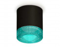 Комплект накладного светильника Ambrella light Techno Spot XS7402013 SBK/BL черный песок/голубой (C7402, N7194)