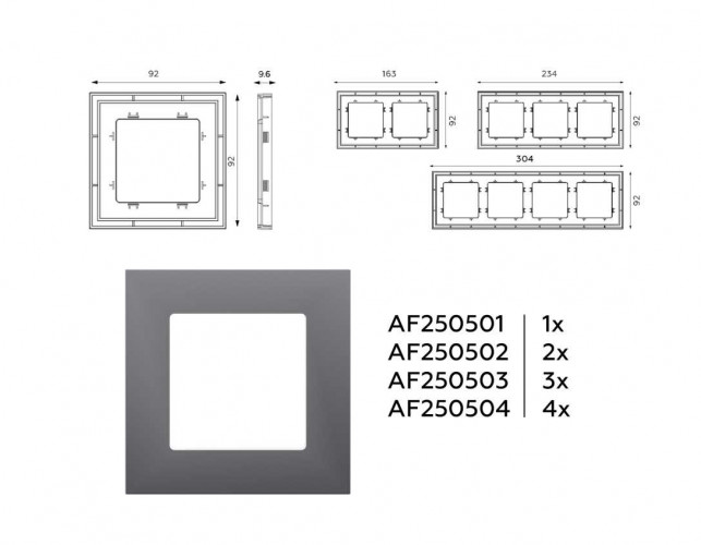 Рамка AMBRELLA VOLT AF250501