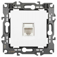 Розетка ЭРА Серия 12 12-3107-01М информационная RJ45 белый матовый Б0065712