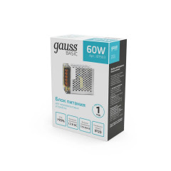 Блок питания Gauss 60W 12V IP20 BT503