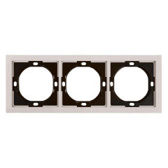 Рамка 3-местная, Stekker Мия, PFR00-3003-08, пудровый жемчуг 50488