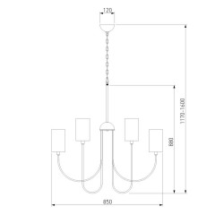 Подвесная люстра Eurosvet Abbey 60164/10 никель Smart