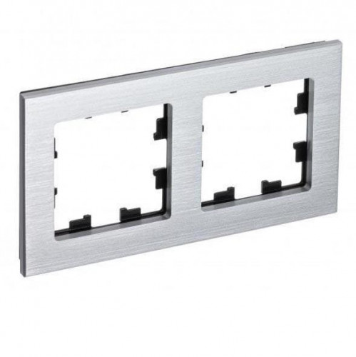 Рамка 2-постовая Systeme Electric AtlasDesign Nature серебро ATN312102