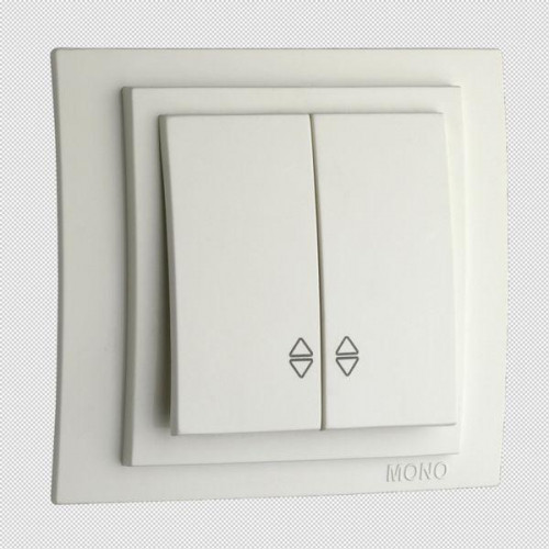 Выключатель Mono Electric Despina/ Larissa двухклавишный проходной белый 500-001923-111