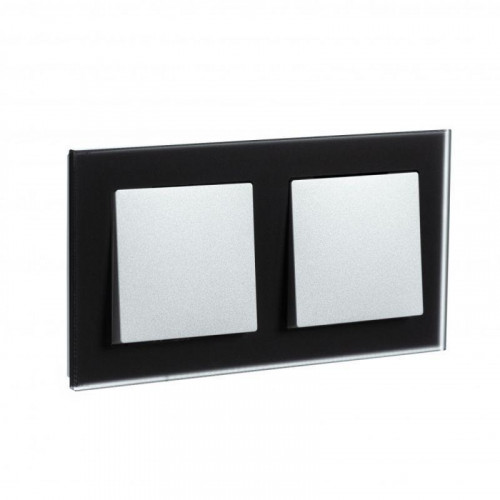 Рамка 2-постовая Systeme Electric AtlasDesign Nature черная ATN331002