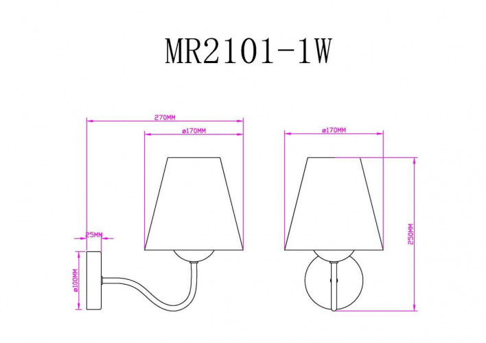 Бра MyFar Charlotte MR2101-1W