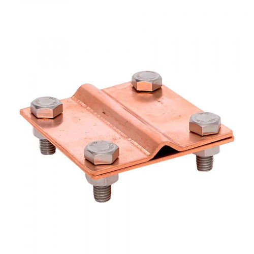 Зажим универсальный полоса 40 - прут 10 (пластина 70*70мм) Cu EKF PROxima lp-55922-cu