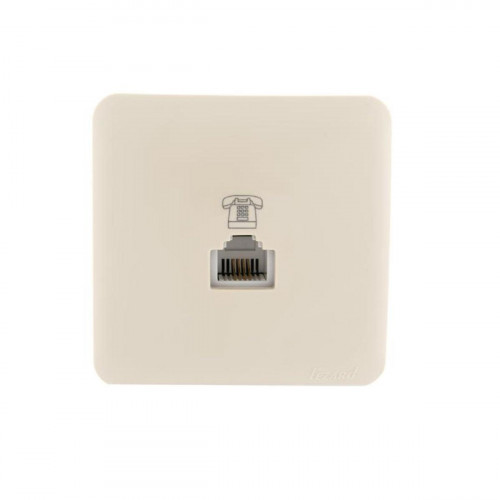 Розетка телефонная евро Lezard Viola кремовая 751-0300-137