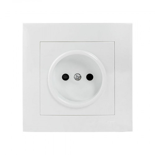 Валенсия розетка 1-местная б/з 10А белая с защ. штор. EKF PROxima EWR10-022-10