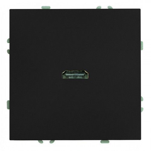 Розетка HDMI 2.0 Type A (механизм), серия Эмили, STEKKER, RST00-5118-05, черный уголь, soft touch 50171