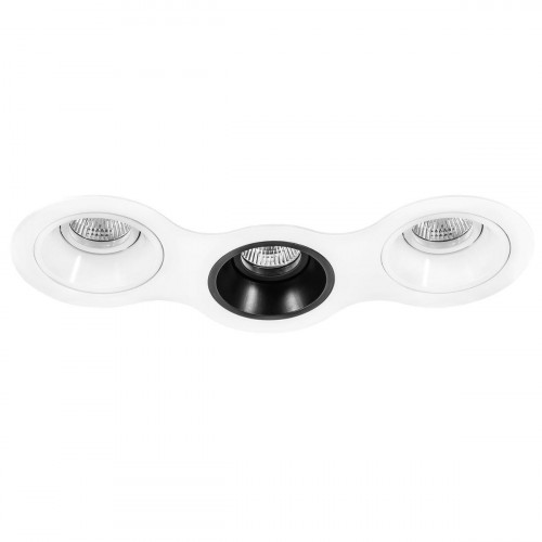 Комплект из светильников и рамки Lightstar Domino Round (214696+214606+214607+214606) D696060706