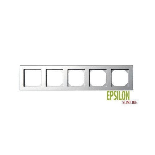 Рамка 5-постовая Liregus Epsilon серебро 28-1905