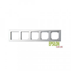 Рамка 5-постовая Liregus Epsilon серебро 28-1905