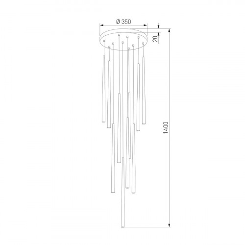 Подвесная люстра TK Lighting 10118 Piano