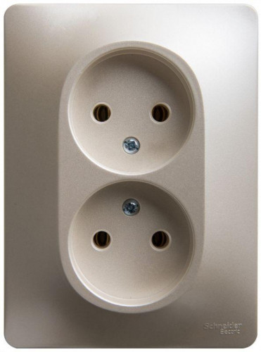 Розетка двойная 2К Systeme Electric Glossa 16A 250V перламутр GSL000620
