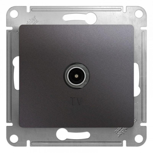 ТВ-розетка Systeme Electric Glossa графит GSL001393