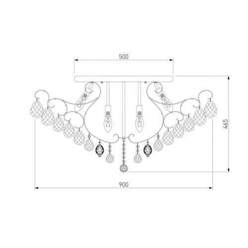 Потолочная люстра Eurosvet 10081/12 золото/прозрачный хрусталь Strotskis